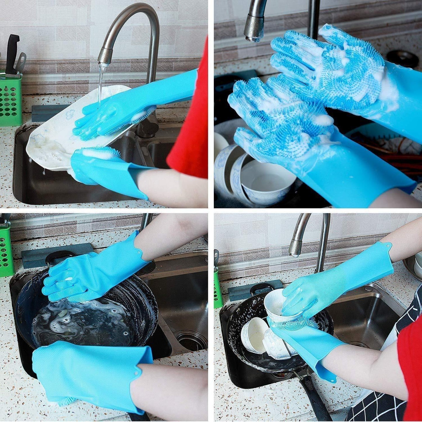 Magic Silicone Cleaning Gloves ( 1 Pair )