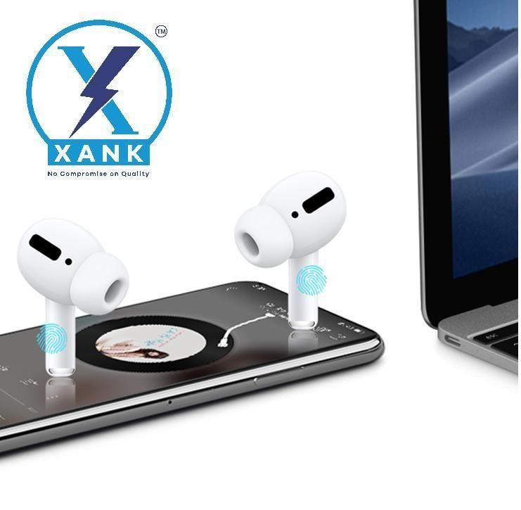 Air-pods Pro with Wireless Charging Case  Sensor Enabled Bluetooth Headset (White, True Wireless) (Xank)